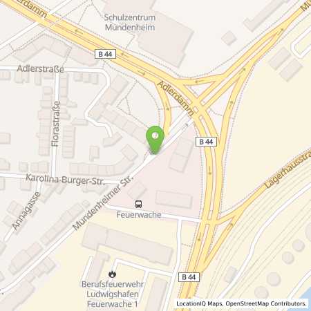 Standortübersicht der Autogas (LPG) Tankstelle: Elan Tankstelle in 67061, Ludwigshafen