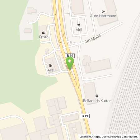Standortübersicht der Autogas (LPG) Tankstelle: Aral Tankstelle in 87435, Kempten