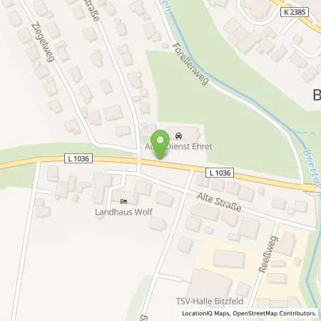 Standortübersicht der Tankstelle Shell-Station Hermann Ehmann in 74626 Bretzfeld (Bitzfeld)