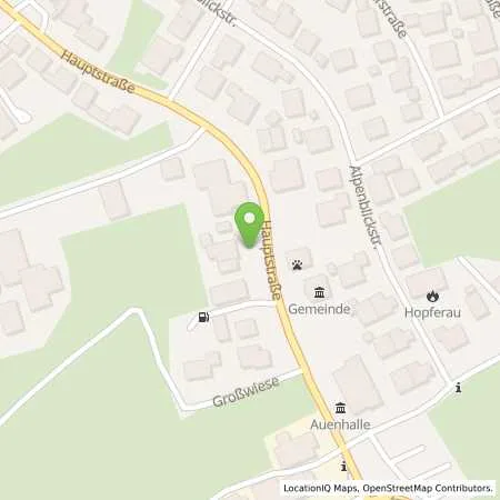 Standortübersicht der Tankstelle Auto Berger in 87659 Hopferau