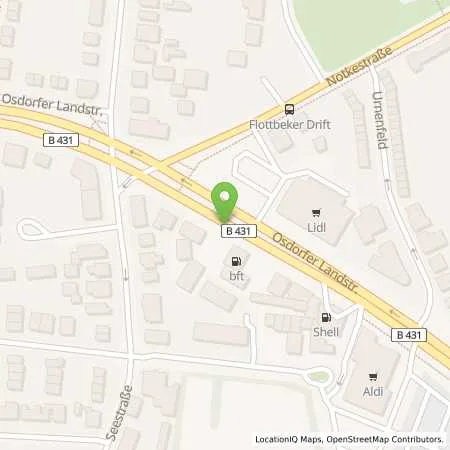 Standortübersicht der Tankstelle bft Tankstelle Utku in 22607 Hamburg (Flottbek)