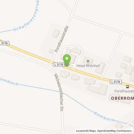 Standortübersicht der Tankstelle Shell Tankstellencentrum Schmidt in 36088 Hünfeld (Oberrombach)