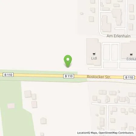 Standortübersicht der Tankstelle Esso Tankstelle in 18190 Sanitz