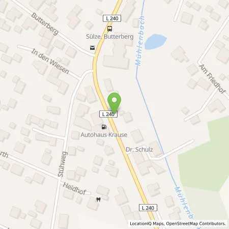 Standortübersicht der Tankstelle Autohaus Krause Inh. Henning Ohlhoff in 29303 Bergen Sülze