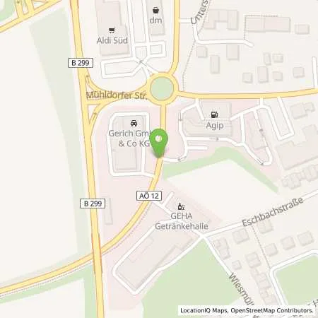 Standortübersicht der Tankstelle Gerich GmbH & Co. KG in 84503 Altötting