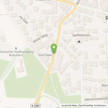 Standortübersicht der Tankstelle Auto Erich Epple GmbH, Freie Tankstelle Epple in 71277 Rutesheim