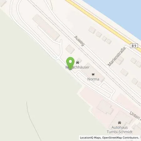 Standortübersicht der Tankstelle ED-Tankstelle, Autohaus Gras in 56154 Boppard (Bad Salzig)