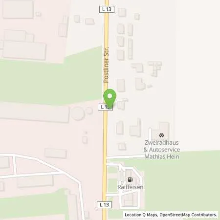 Standortübersicht der Tankstelle Raiffeisen-Tankstelle in 19357 Karstädt