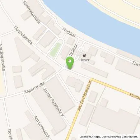 Standortübersicht der Tankstelle Hoyer Tank-Treff Bremerhaven in 27572 Bremerhaven
