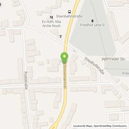 Standortübersicht der Tankstelle Westfalen-Tankstelle in 27576 Bremerhaven