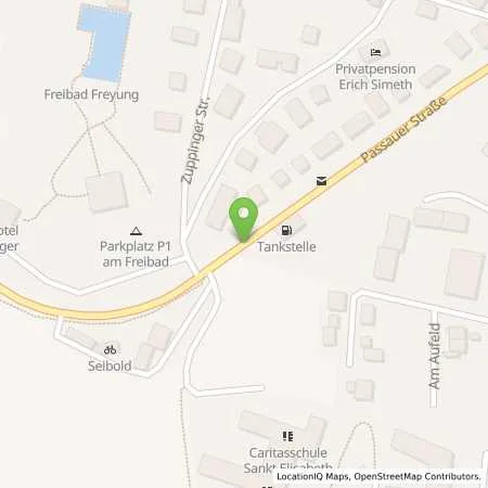 Standortübersicht der Tankstelle Freie Tankstelle Hauer GmbH in 94078 Freyung