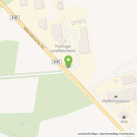 Standortübersicht der Autogas (LPG) Tankstelle: AVIA-Station Holger Hahn in 99625, Kölleda