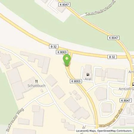 Standortübersicht der Tankstelle Aral-Station Weber in 88279 Amtzell