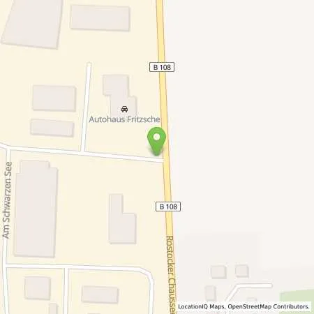 Standortübersicht der Tankstelle Autohaus Fritzsche GmbH in 17166 Teterow
