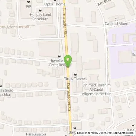 Standortübersicht der Tankstelle Esso-Station Thomas Lienert in 64354 Reinheim