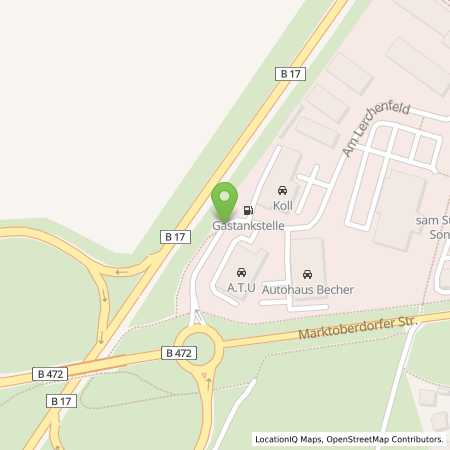 Standortübersicht der Autogas (LPG) Tankstelle: ELGO GmbH / Autohaus Koll in 86956, Schongau