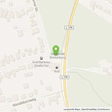 Standortübersicht der Tankstelle Aral Tankstelle Jochen Naujokat in 25524 Itzehoe-Nordoe