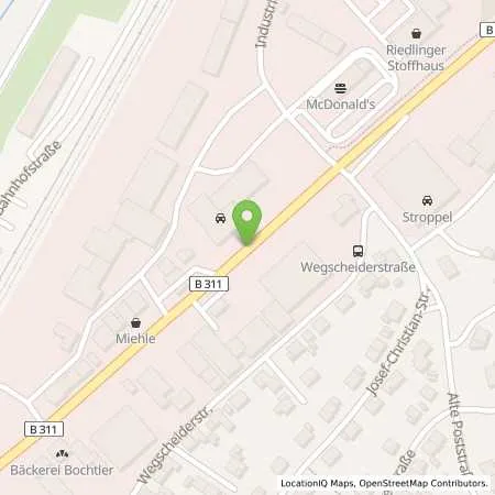 Standortübersicht der Tankstelle Autohaus Max Schlegel KG in 88499 Riedlingen