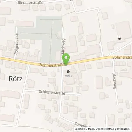 Standortübersicht der Tankstelle AVIA-Servicestation Autohaus Haberl in 92444 Rötz