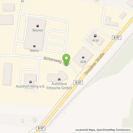 Standortübersicht der Tankstelle Autohaus Fritzsche GmbH in 01936 Königsbrück