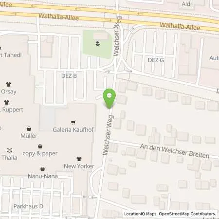 Standortübersicht der Tankstelle Tankstelle Donau Einkaufszentrum in 93059 Regensburg