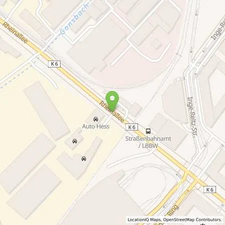 Standortübersicht der Tankstelle Esso-Station Thelen in 55120 Mainz