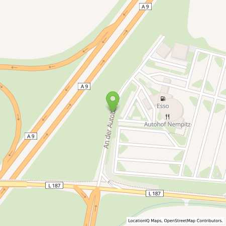 Standortübersicht der Autogas (LPG) Tankstelle: Esso-Autohof Bad Dürrenberg in 06231, Nempitz