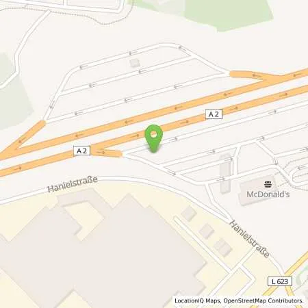 Standortübersicht der Tankstelle BAB-Tankstelle Bottrop Süd (Total) in 46242 Bottrop