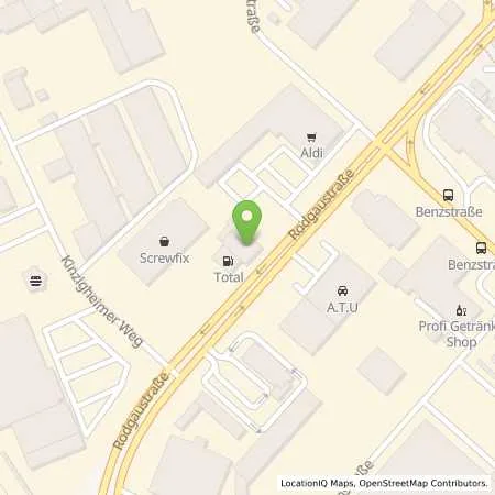 Standortübersicht der Tankstelle TOTAL Station in 63457 Hanau