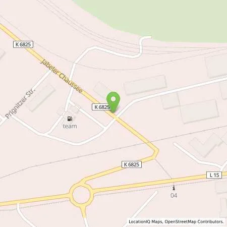 Standortübersicht der Tankstelle Team Mineralöle GmbH & Co. in 16909 Wittstock/Dosse