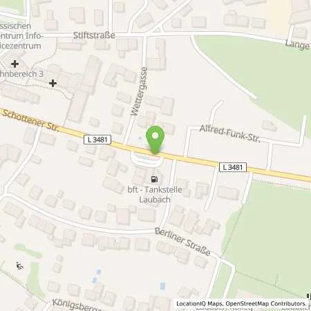 Standortübersicht der Tankstelle ARAL Station Gerhard Schips in 35321 Laubach