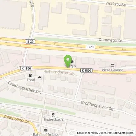 Standortübersicht der Tankstelle Rühle Brennstoff GmbH in 71384 Weinstadt (Endersbach)