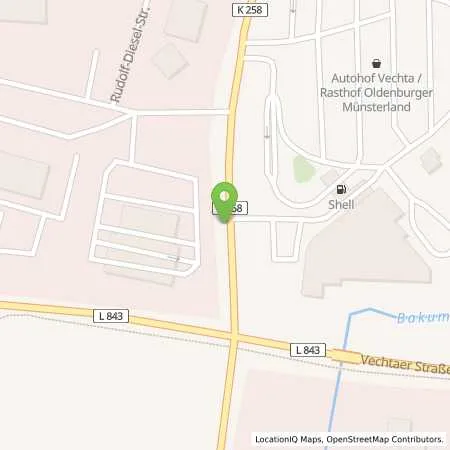 Standortübersicht der Tankstelle Rasthof Oldenburger Münsterland in 49456 Bakum