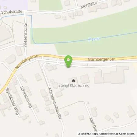 Standortübersicht der Tankstelle Peter Weiß Kfz-Technik in 91619 Obernzenn