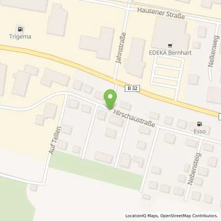 Standortübersicht der Tankstelle VW Autohaus Kössler / ESSO-Station in 72393 Burladingen