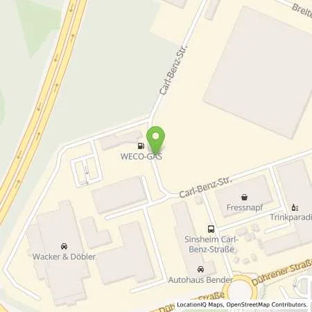 Standortübersicht der Tankstelle Tankpunkt Götz bei Fa. Pischinger in 74889 Sinsheim