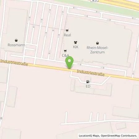 Standortübersicht der Tankstelle ED Tankstelle in 56218 Mülheim-Kärlich