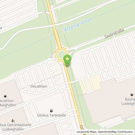 Standortübersicht der Autogas (LPG) Tankstelle: Globus Tankstelle in 67071, Ludwigshafen-Oggersheim