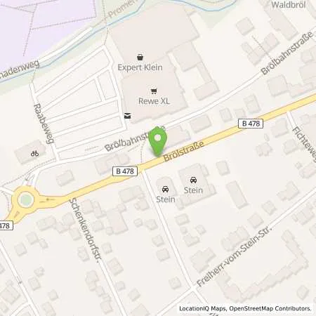 Standortübersicht der Tankstelle Mundorf Tankstelle Guido Geib in 51545 Waldbröl