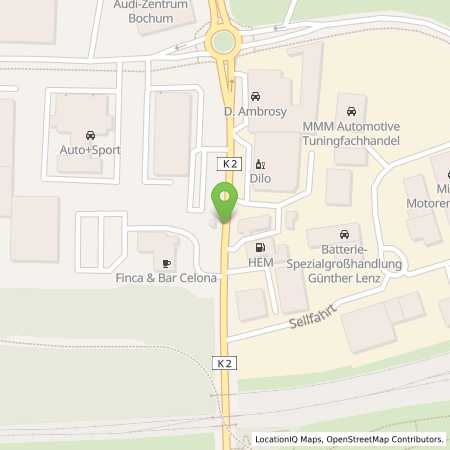 Standortübersicht der Autogas (LPG) Tankstelle: HEM-Tankstelle in 44809, Bochum