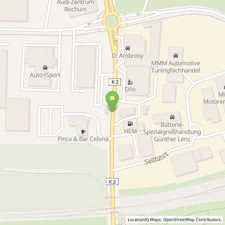 Standortübersicht der Tankstelle HEM-Tankstelle in 44809 Bochum