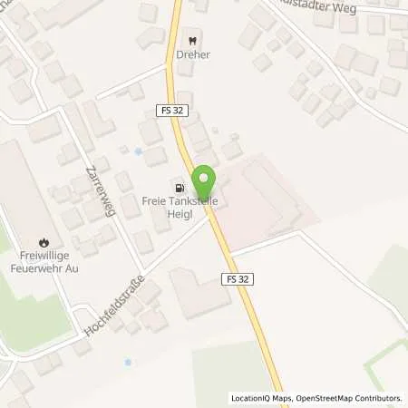 Standortübersicht der Tankstelle Freie Tankstelle Heigl in 84072 Au i. d. Hallertau