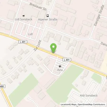 Standortübersicht der Tankstelle AVIA-Station Rita Herres in 47665 Sonsbeck