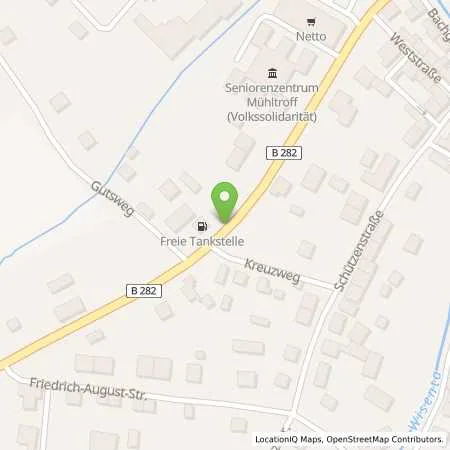Standortübersicht der Tankstelle Freie Tankstelle Weisbrod in 07919 Mühltroff