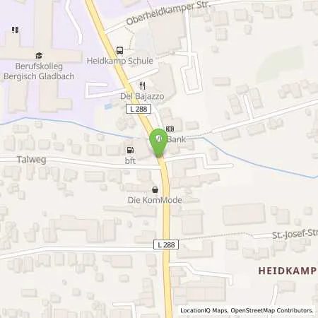Standortübersicht der Tankstelle bft Servicestation Gebr. Miebach GmbH in 51469 Bergisch Gladbach