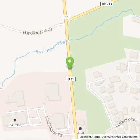 Standortübersicht der Tankstelle ARAL Tankstelle Max Ellmann in 94239 Ruhmannsfelden