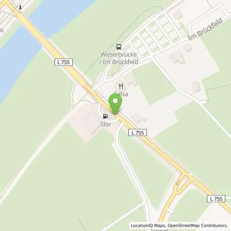 Standortübersicht der Tankstelle STAR Tankstelle Bernd Pötschke in 37671 Höxter