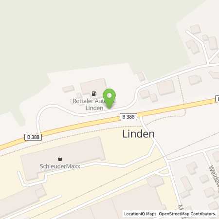Standortübersicht der Autogas (LPG) Tankstelle: Rottaler Autohof Linden in 84332, Hebertsfelden-Linden