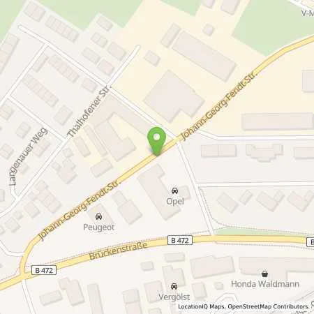 Standortübersicht der Tankstelle Autohaus Huber / LEGER GmbH in 87616 Marktoberdorf