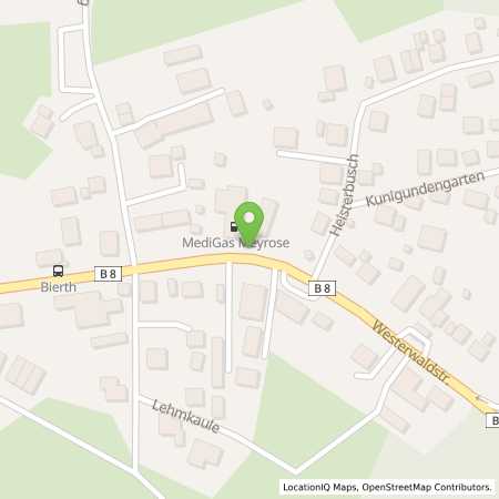 Standortübersicht der Autogas (LPG) Tankstelle: MediGas Meyrose e.K. in 53773, Hennef-Uckerath
